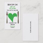 菜食主義のカフェの名刺 名刺 (正面/裏面)