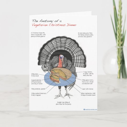 菜食主義のクリスマスカード シーズンカード (正面)
