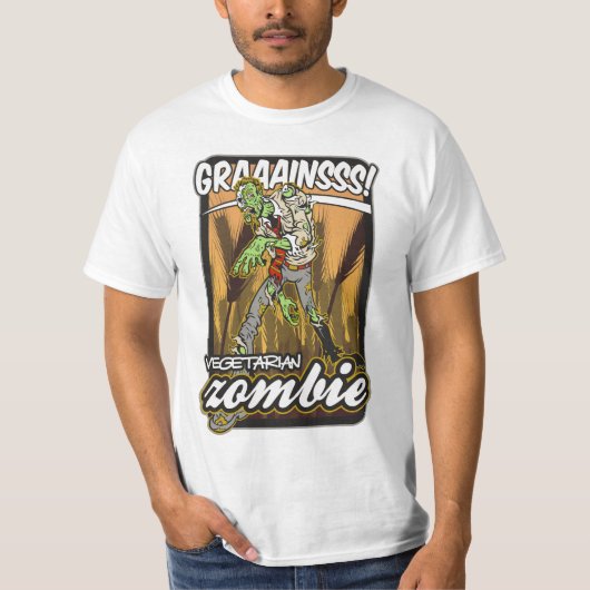 菜食主義のゾンビ Tシャツ (正面)