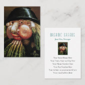 菜食主義のレストラン、オーガニックな農場、健康食品 名刺 (正面/裏面)