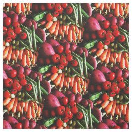 菜食主義の庭の野菜の写真 ファブリック