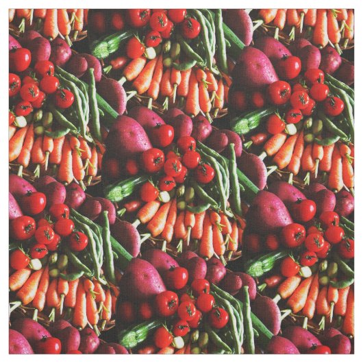 菜食主義の庭の野菜の写真 ファブリック (見本)