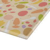 菜食主義の料理パターン背景 カッティングボード (角)