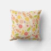 菜食主義の料理パターン背景 クッション (裏面)