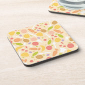 菜食主義の料理パターン背景 コースター (左側)