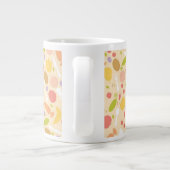 菜食主義の料理パターン背景 ジャンボコーヒーマグカップ (裏面)