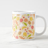 菜食主義の料理パターン背景 ジャンボコーヒーマグカップ (右)