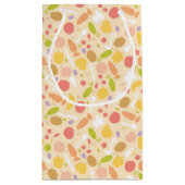 菜食主義の料理パターン背景 スモールペーパーバッグ (裏面)