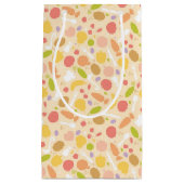 菜食主義の料理パターン背景 スモールペーパーバッグ (正面)