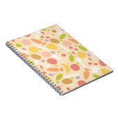 菜食主義の料理パターン背景 ノートブック (右側)