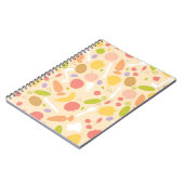 菜食主義の料理パターン背景 ノートブック (左側)