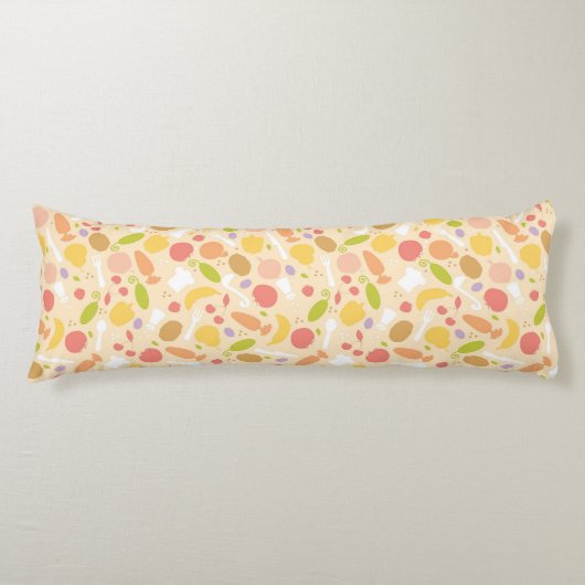 菜食主義の料理パターン背景 ボディピロー (正面)