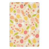 菜食主義の料理パターン背景 ミニクリップボード (裏面)