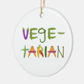 菜食主義の野菜の野菜の恋人 セラミックオーナメント (左)