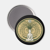 菩提樹の下の仏 マグネット (正面/裏面)