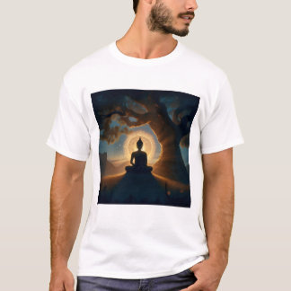 菩提樹の下の悟り - 仏陀瞑想 Tシャツ