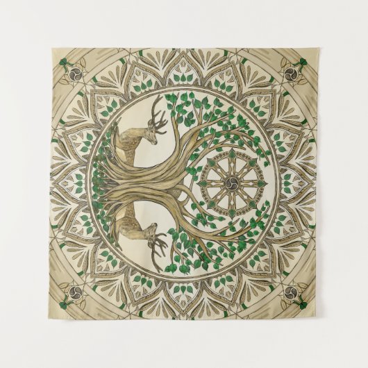 菩提樹の法輪 タペストリー (正面(横))