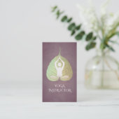 菩提葉エレガントとヨガ瞑想姿勢 名刺 (スタンド正面)