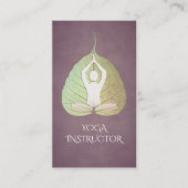 菩提葉エレガントとヨガ瞑想姿勢 名刺 (正面)