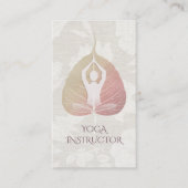 菩提葉エレガントとヨガ瞑想姿勢 名刺 (正面)