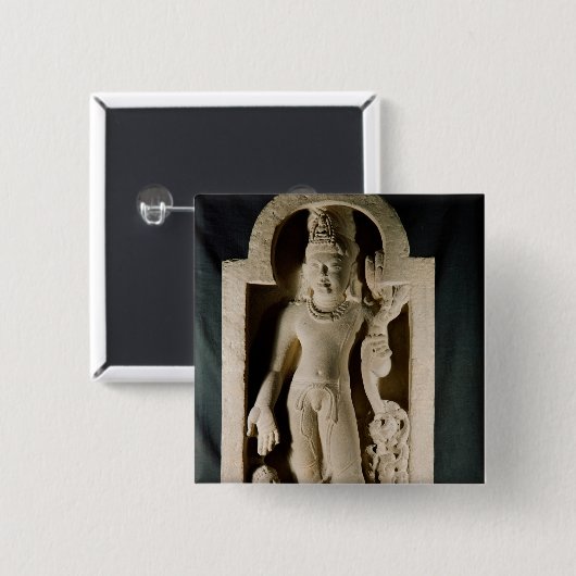 菩薩Padmapani、Sarnath 缶バッジ (正面&裏面)