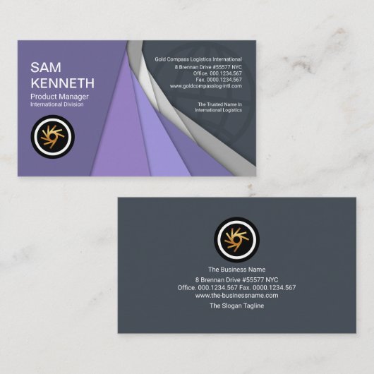 華々しいポリゴン万華鏡のように千変万化するパターングローバル 名刺 (正面/裏面)