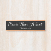 華やかで上品な「どうぞ座って」 サインプレート (正面)