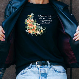 華やかで楽しいフラワー 50歳の誕生日Tシャツ (鮮やか) Tシャツ