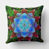 華やかで素朴な赤みを帯びた仮想的な花 クッション (裏面)