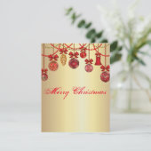 華やかで美しいクリスマスボール シーズンカード (スタンド正面)
