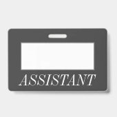 華やかで豪華な「ASSISTANT」バッジ バッジ (Back)
