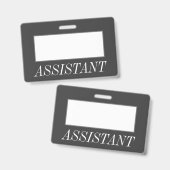 華やかで豪華な「ASSISTANT」バッジ バッジ (Front & Back)