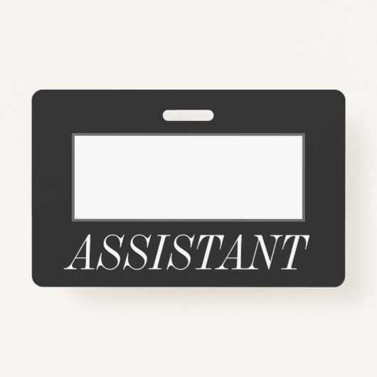 華やかで豪華な「ASSISTANT」バッジ バッジ (正面)