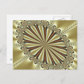 華やかなお祝いフラクタル ポストカード (正面/裏面)