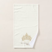 華やかなアイボリー金ゴールドパーソナライズされたバスタオル バスタオルセット (ハンドタオル)