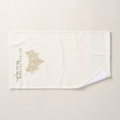 華やかなアイボリー金ゴールドパーソナライズされたバスタオル バスタオルセット (ハンドタオル)