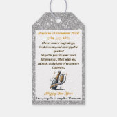 華やかなアフリカ系アメリカ人誕生日/NYE ギフトタグ (裏面)