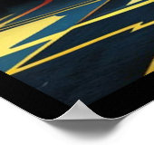 華やかなイラストレーション鮮やか色 ポスター (角)