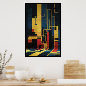 華やかなイラストレーション鮮やか色 ポスター (キッチン)