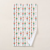 華やかなクリスマスのくるみ割り人形のバレリーナ バスタオルセット (ハンドタオル)