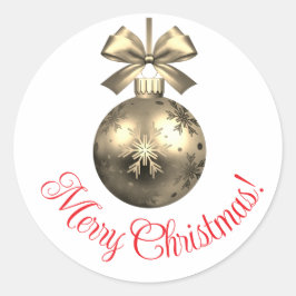 華やかなクリスマスのステッカー ラウンドシール