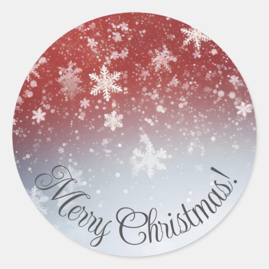 華やかなクリスマスのステッカー ラウンドシール (正面)