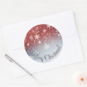 華やかなクリスマスのステッカー ラウンドシール (封筒)