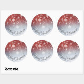 華やかなクリスマスのステッカー ラウンドシール (シート)