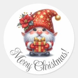 華やかなクリスマスのステッカー ラウンドシール