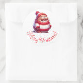 華やかなクリスマスのステッカー ラウンドシール (バッグ)