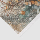 華やかなクリスマスの緑と金ゴールドのバウリー 薄葉紙 (詳細)