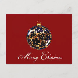 華やかなクリスマスの飾りと星空の願い シーズンポストカード