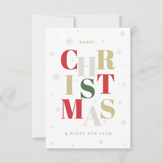 華やかなクリスマスグリーティングカード。 カード (正面)