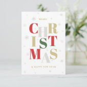 華やかなクリスマスグリーティングカード。 カード (スタンド正面)